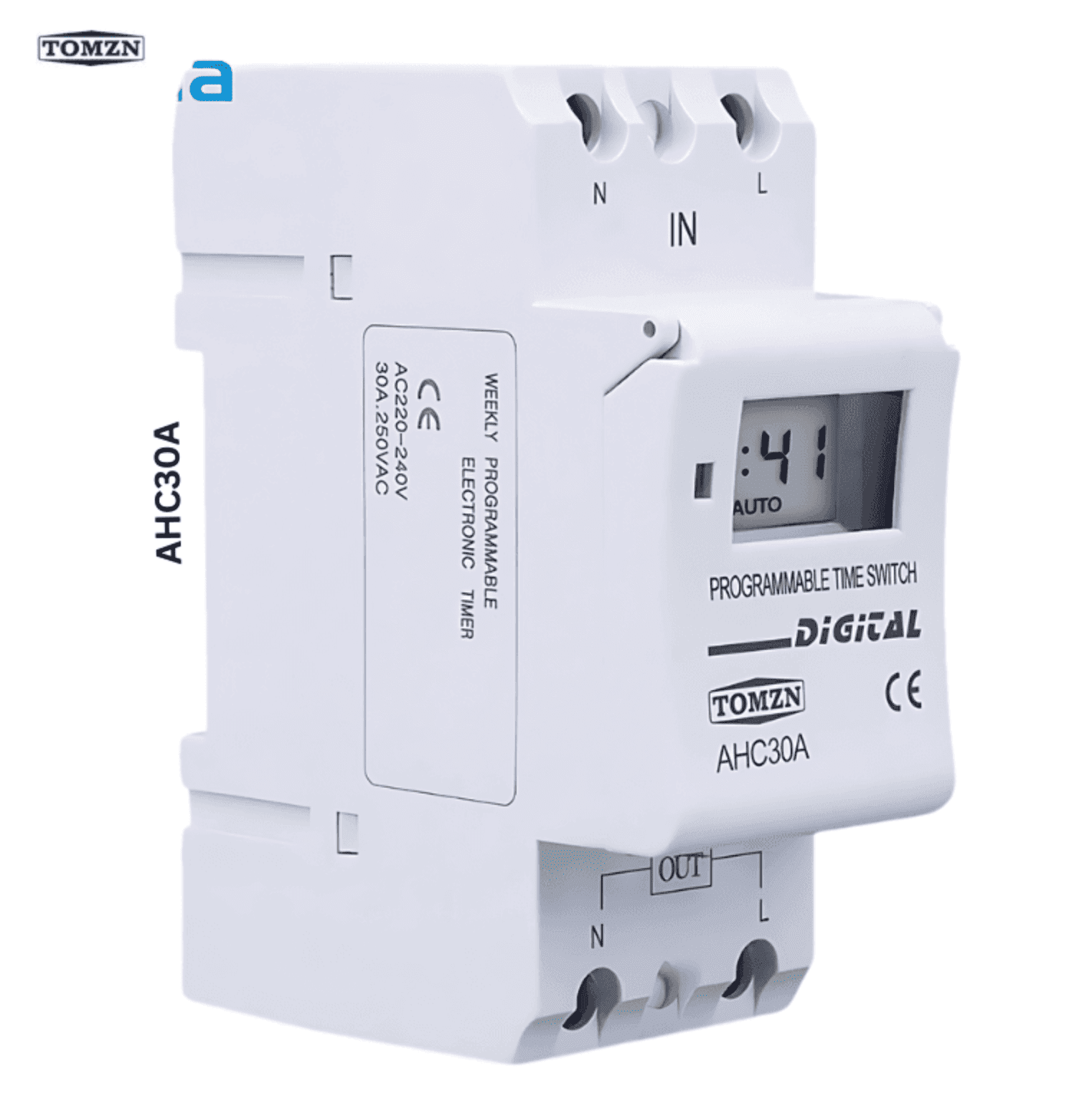 Tomzn 30A Weekly 7 Days Programmable Digital Time Switch Timer - image 3