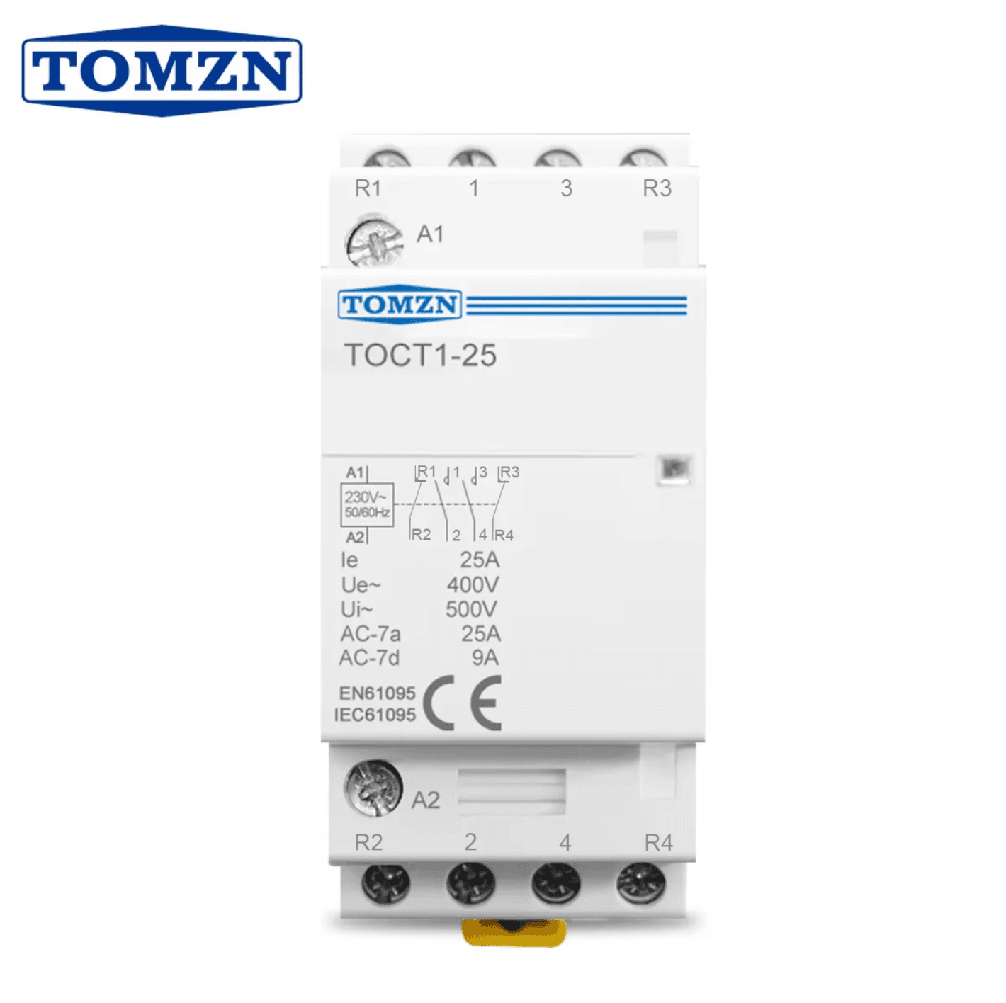 Tomzn TOCT1 2NO 2NC AC Din Rail Household Modular Contactor - image 1