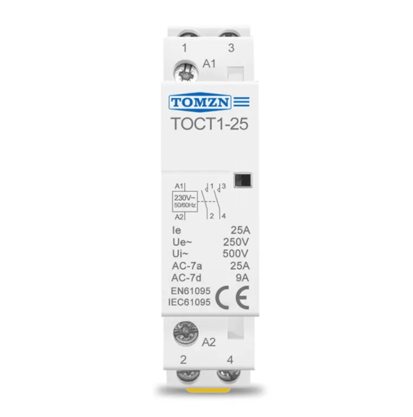 Tomzn TOCT1-25 Contactor 2P 25A 220V Din Rail AC Modular Contactor - image 1