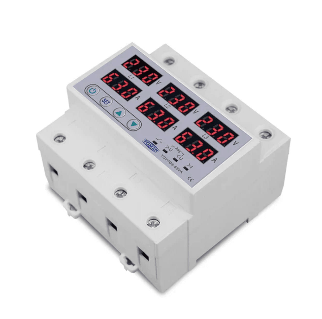 Tomzn TOVPD3-VA 3Phase 4 Pole Voltage and Current Protector - image 2