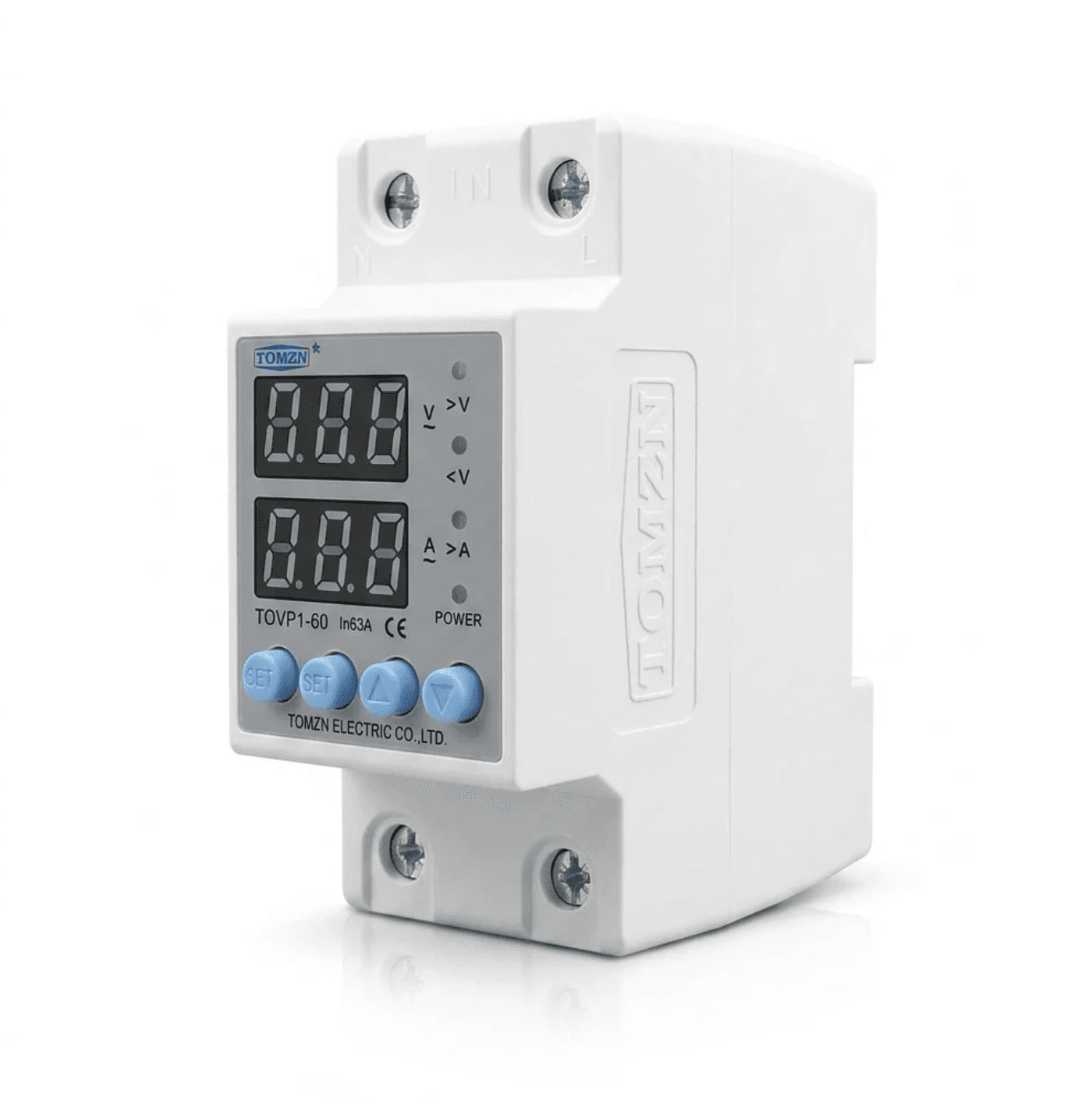 Tomzn 4th Gen 2IN1 Adjustable Over & Under Voltage Protector TOVPD1-63/TOVPD1-40 (Colourful) - image 2