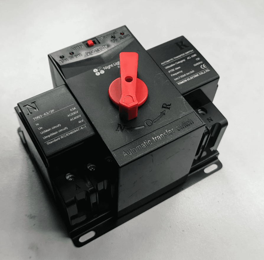 TOMZN TOQ3 2P-63A DC Single Phase Din Rail Dual Power Automatic Transfer Switch ATS - image 2