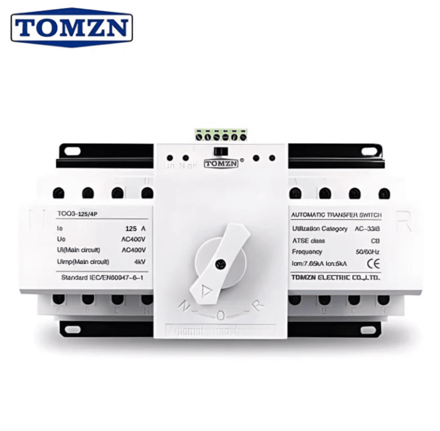 TOMZN TOQ3 4P-63A & 125A AC Three Phase Din Rail 220V Dual Power Automatic Transfer Switch ATS - image 1