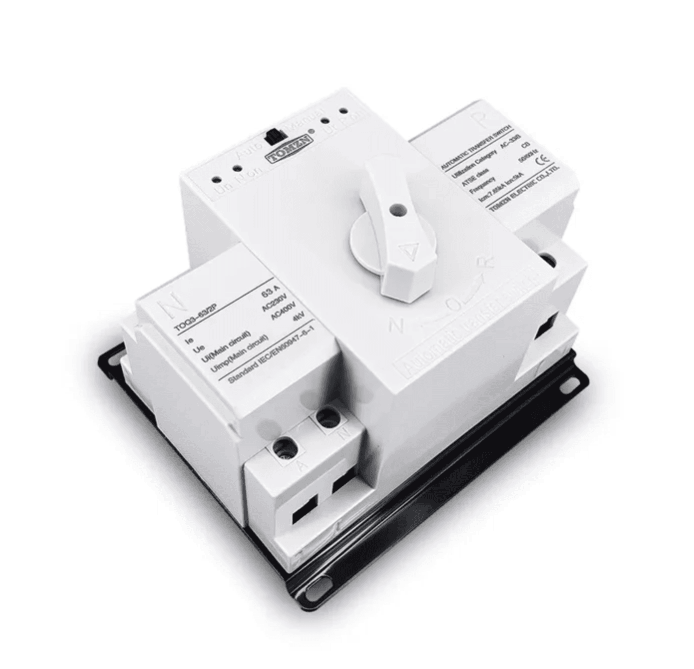 Tomzn TOQ3 2P AC Din Rail 220V Dual Power Automatic Transfer Switch (ATS) - image 1