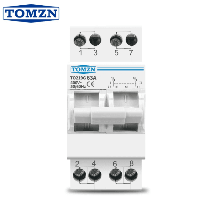 Tomzn 2-Line 2P 63A Breaker Type Changeover Switch - image 1