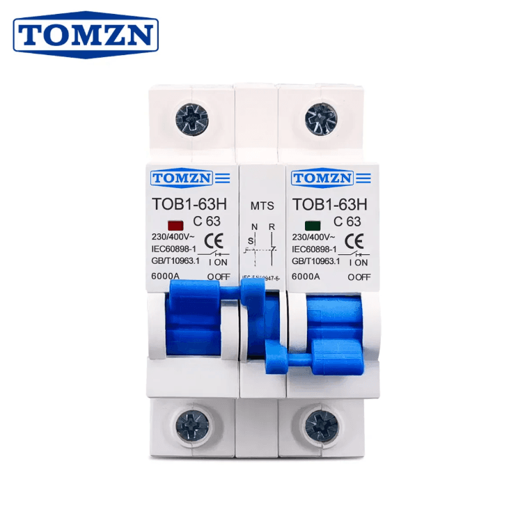 Tomzn 1P+1P MTS AC Dual Power Manual Transfer Switch Circuit Breaker (Changeover) - image 1