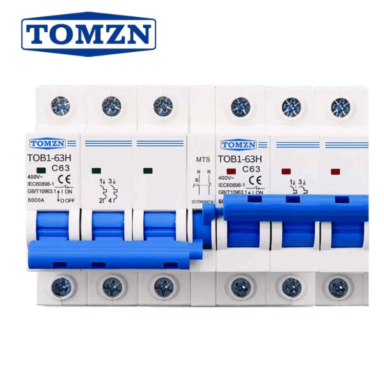 Tomzn AC 3P+3P MTS Dual Power Manual Transfer Switch Circuit Breaker (Changeover) - image 1
