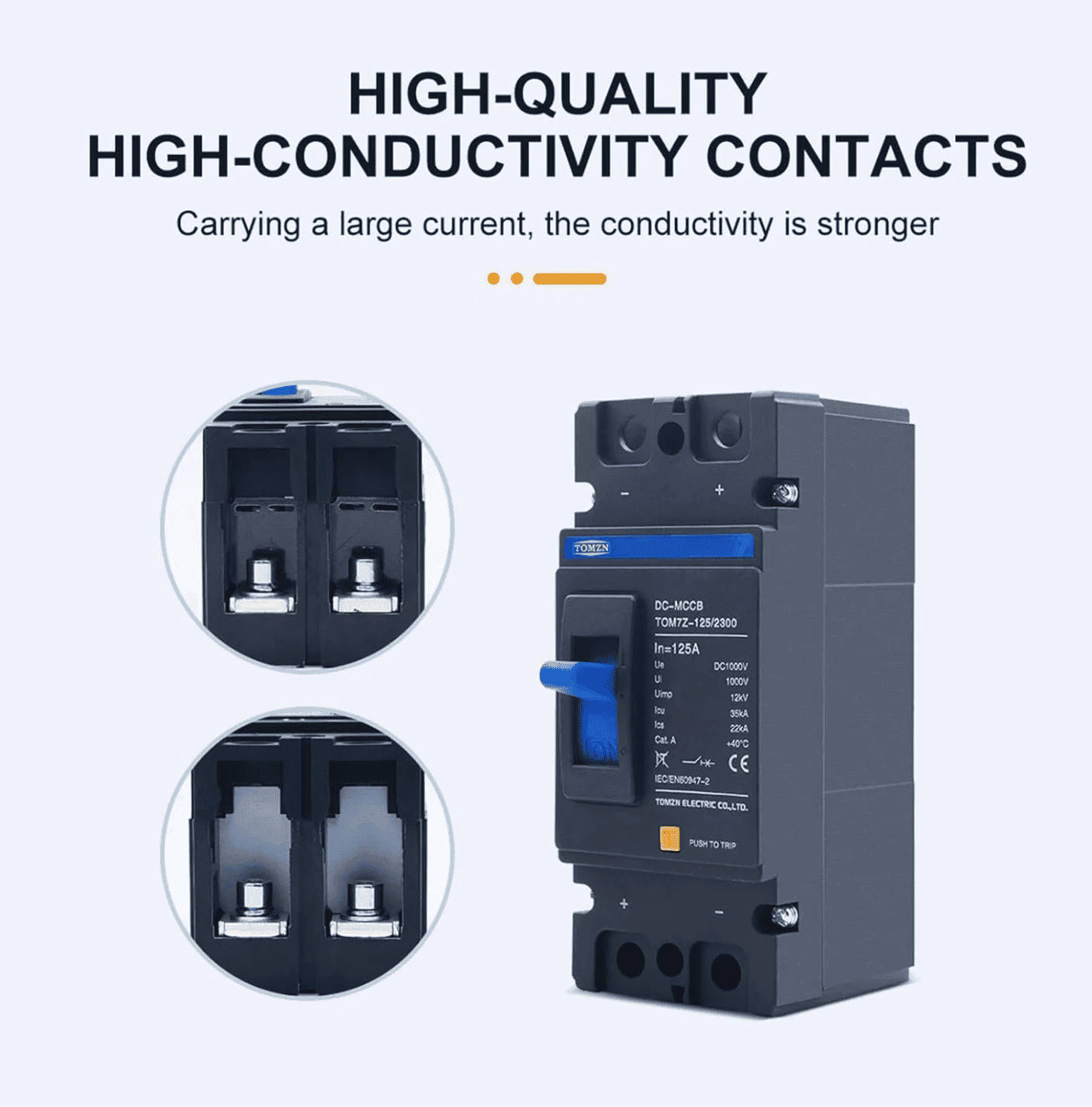 Tomzn TOM7Z 2P 125A DC MCCB Breaker - image 2