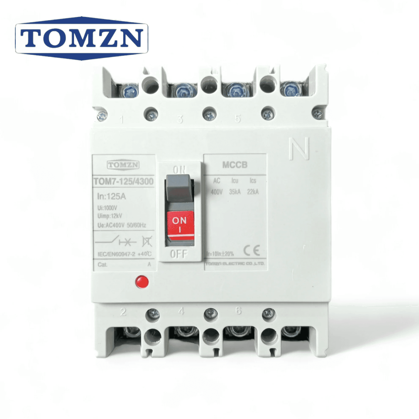 Tomzn TOM7-125/4300 125A 4P MCCB Breaker Three Phase Disconnector Switch - image 1