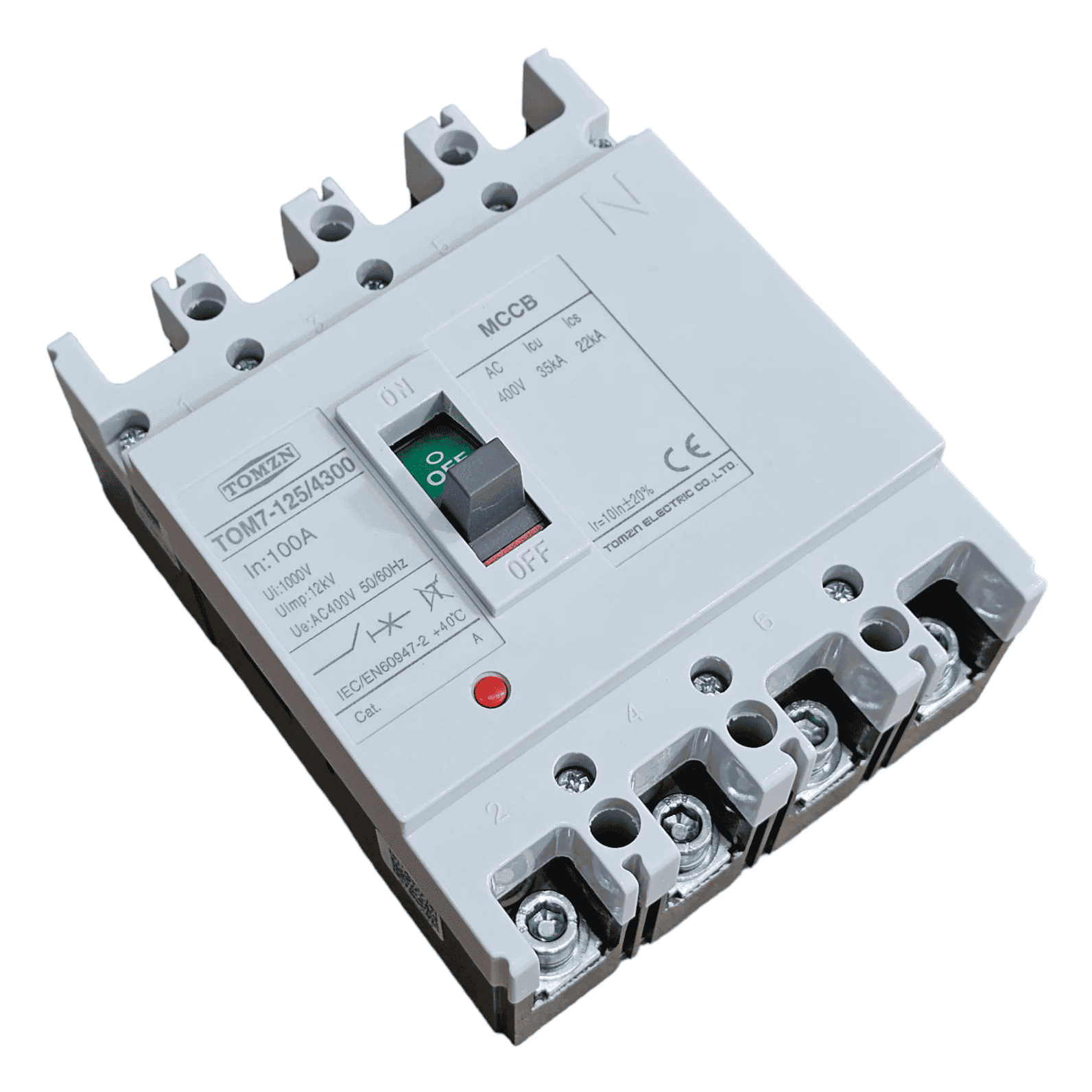 Tomzn TOM7-125/4300 125A 4P MCCB Breaker Three Phase Disconnector Switch - image 3