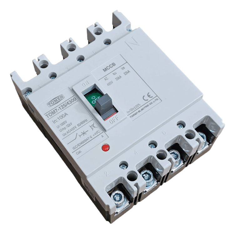 Tomzn TOM7-125/4300 100A 4P MCCB Breaker Three Phase Disconnector Switch - image 2