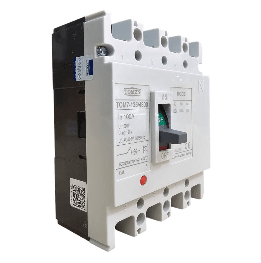 Tomzn TOM7-125/4300 100A 4P MCCB Breaker Three Phase Disconnector Switch - image 3