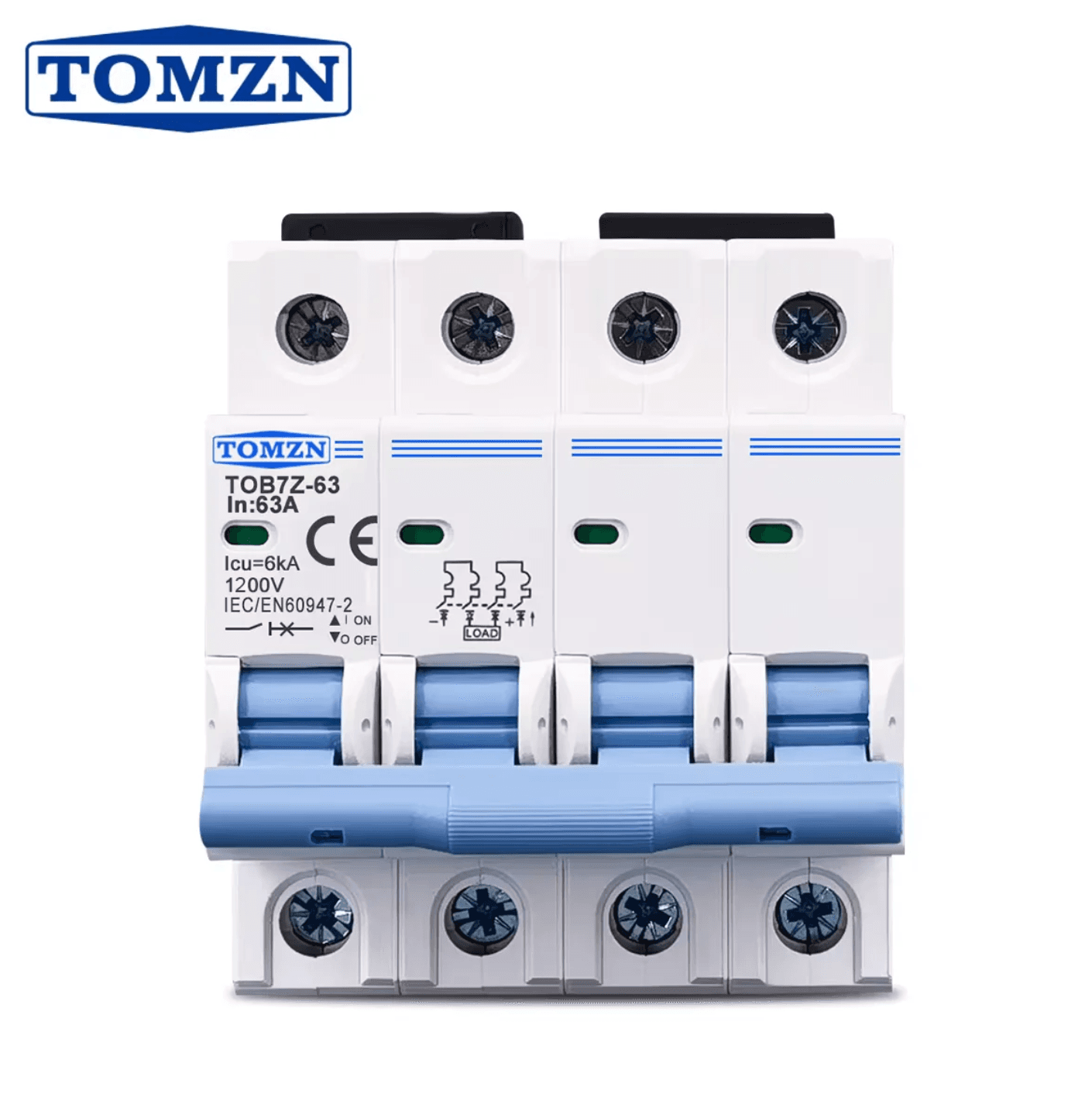 Tomzn TOB7Z-63 4P DC 1200V MCB Circuit Breaker - image 1
