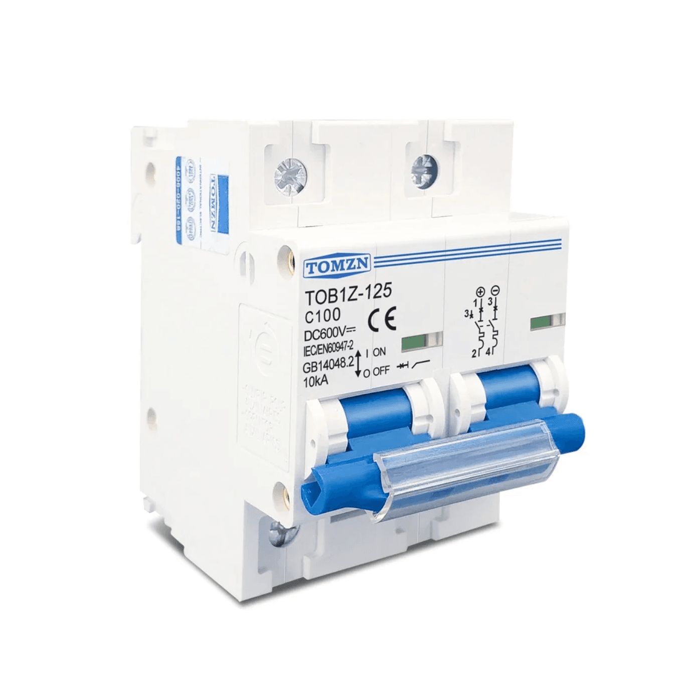 Tomzn 2P DC MCB Circuit Breaker 125A/100A - image 3
