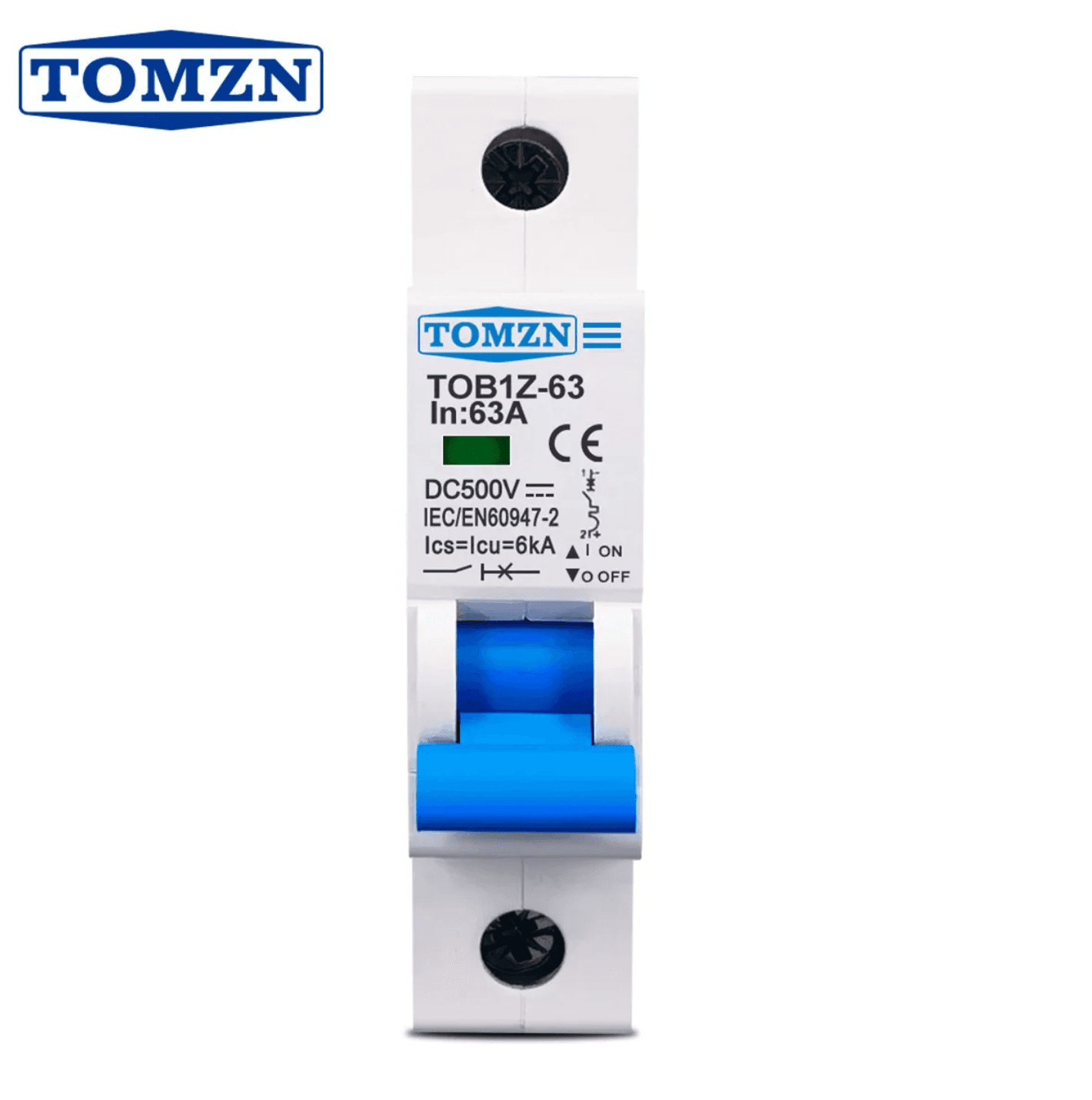 Tomzn 1P DC MCB Mini Circuit Breaker C Type 500V DC - image 1
