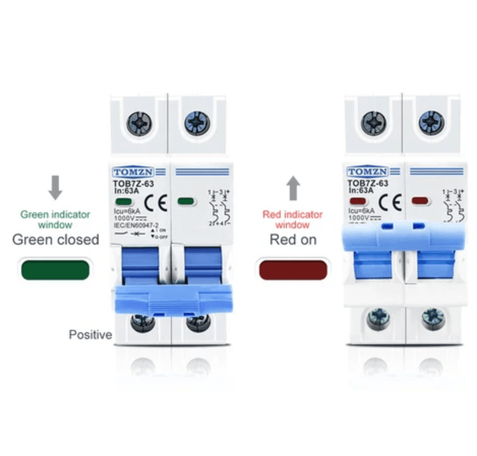 Tomzn 2P DC 1000V Solar Mini Circuit Breaker (TOB1Z-16) - image 2