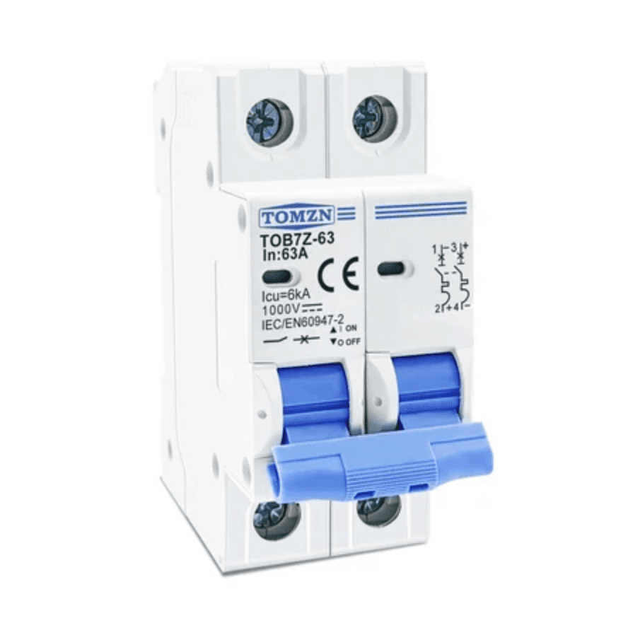 Tomzn 2P DC 1000V Solar Mini Circuit Breaker (TOB1Z-16) - image 3