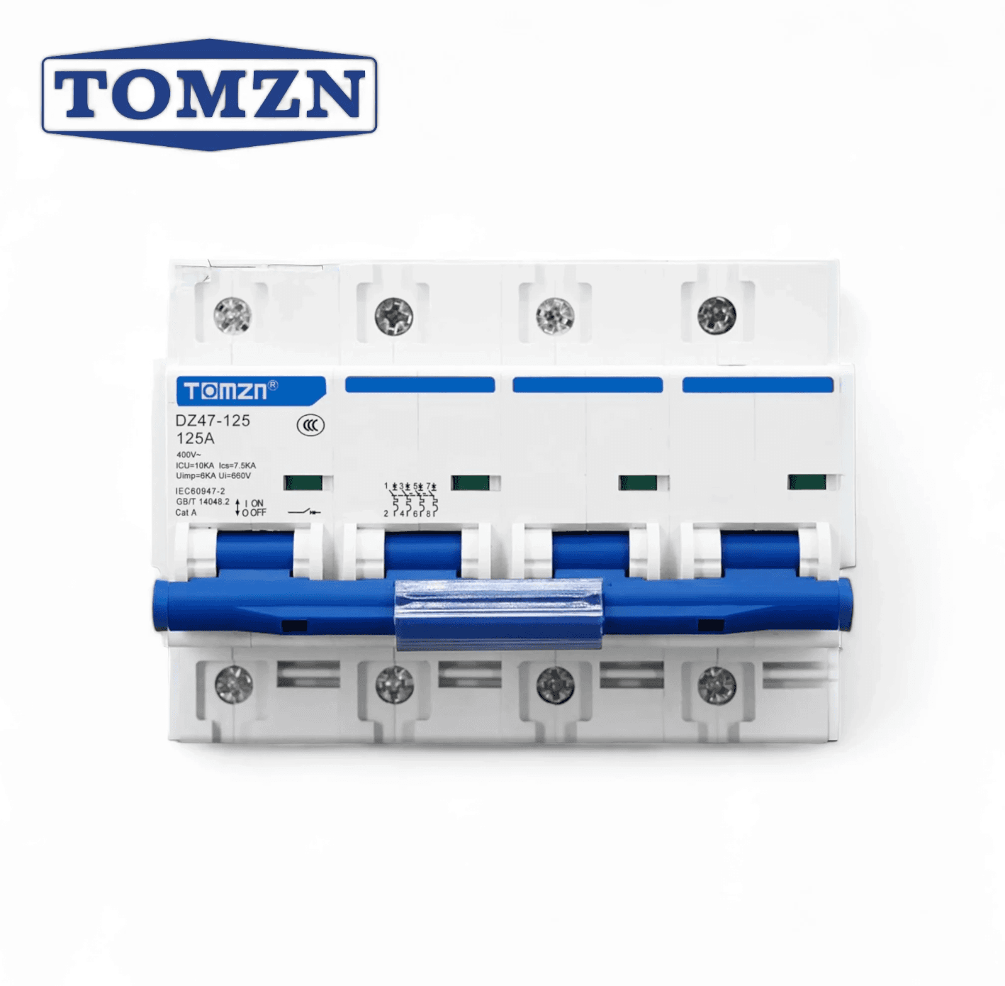Tomzn 4P AC Circuit Breaker 400V 125A - image 1