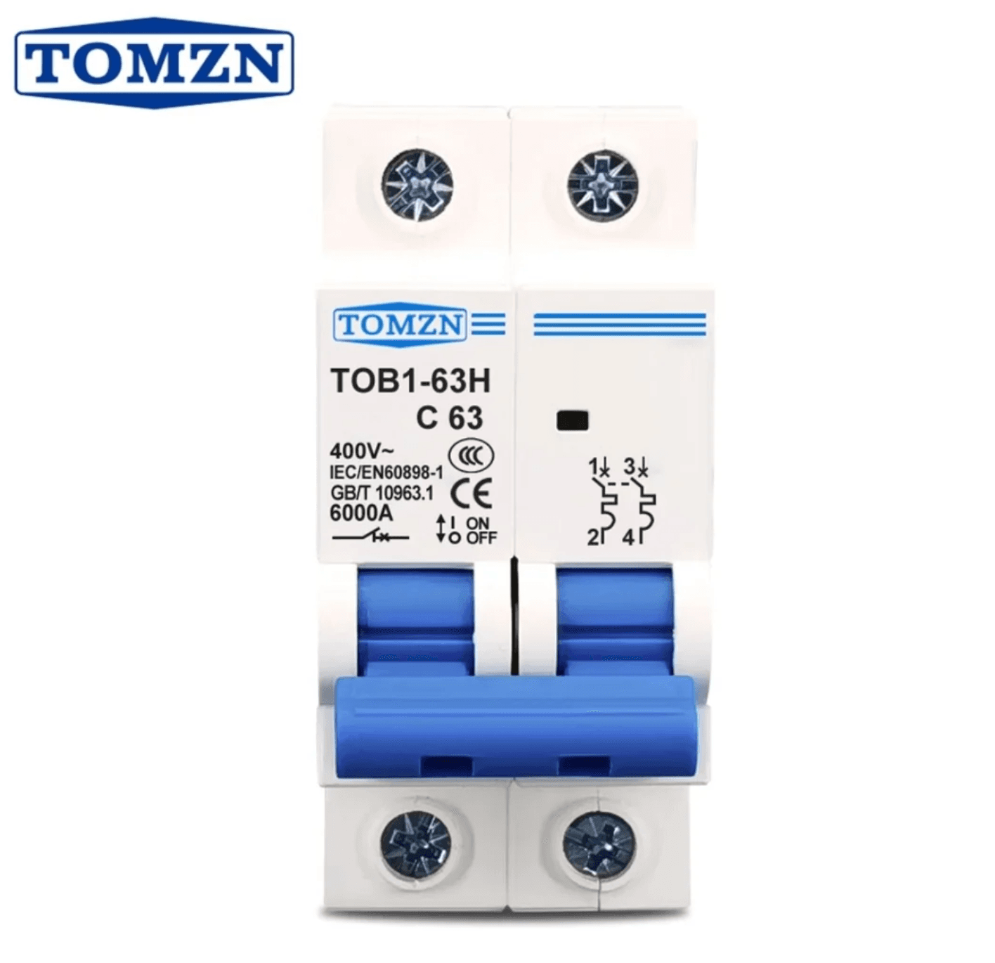 Tomzn 2P AC C Type MCB Circuit Breaker - image 1